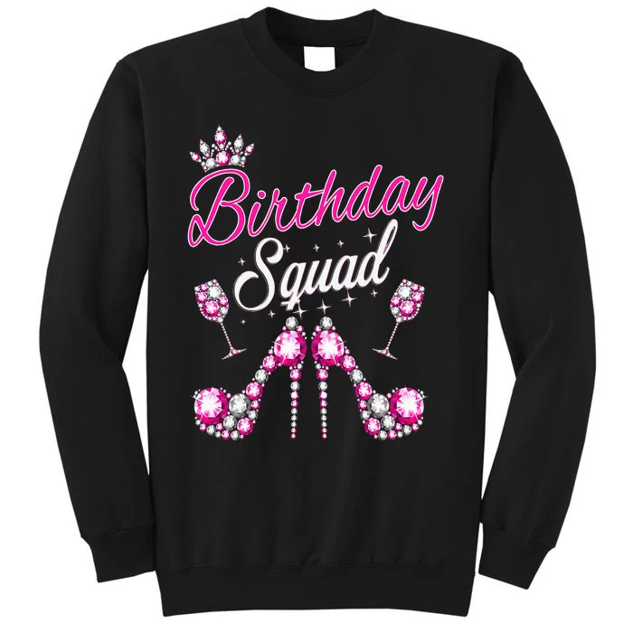 Birthday Squad Crown Elegant Design Diva Squad Women Tall Sweatshirt