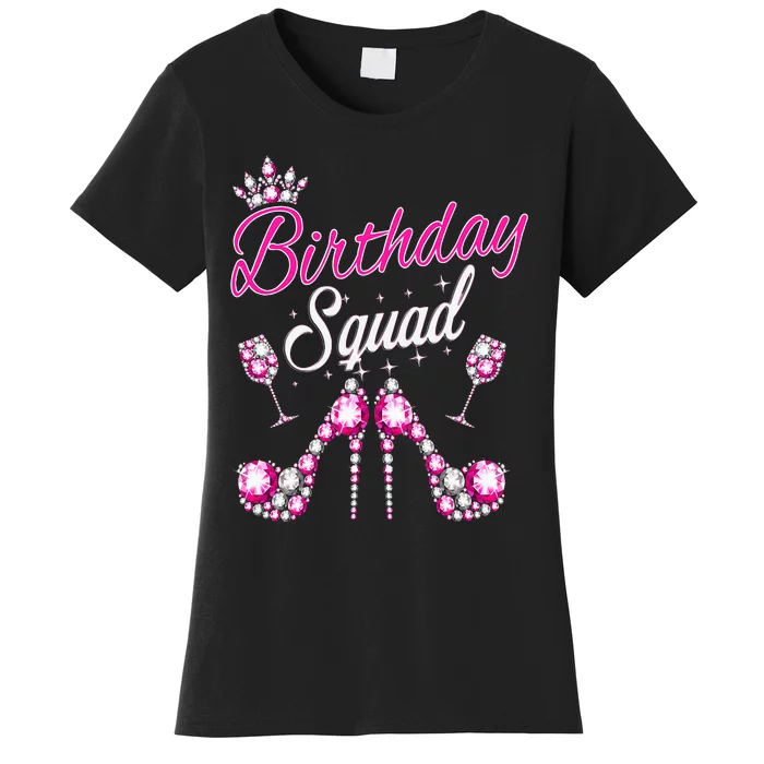 Birthday Squad Crown Elegant Design Diva Squad Women Women's T-Shirt