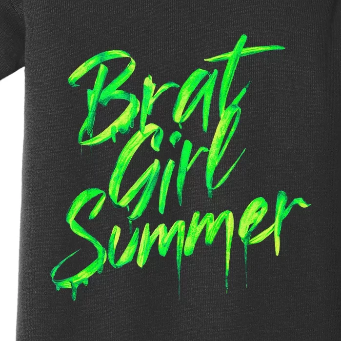 Brat Summer Cute Retro Summer Baby Bodysuit