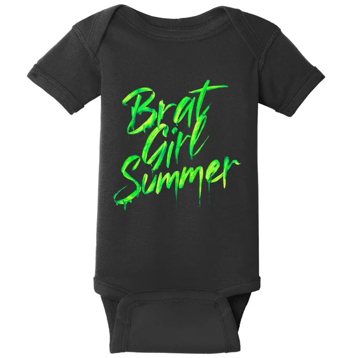 Brat Summer Cute Retro Summer Baby Bodysuit