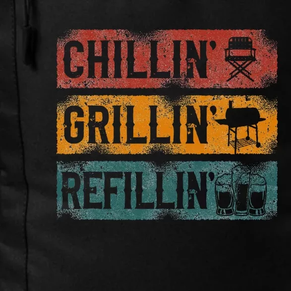 Bbq Smoker Chillin Grillin Refillin Daily Commute Backpack