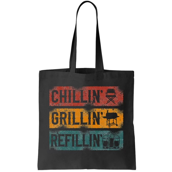 Bbq Smoker Chillin Grillin Refillin Tote Bag