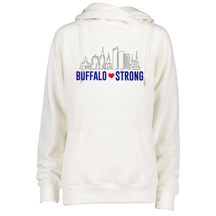 Buffalo Strong City Of Good Neighbors Pray For Buffalo Womens Funnel Neck Pullover Hood