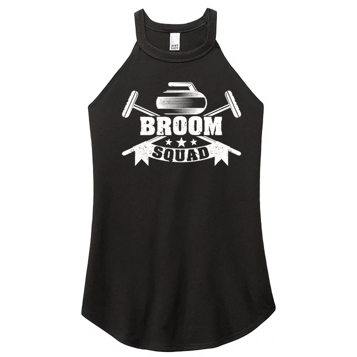 Broom Squad Curling Player Team Winter Ice Funny Curler Fan Gift Women’s Perfect Tri Rocker Tank