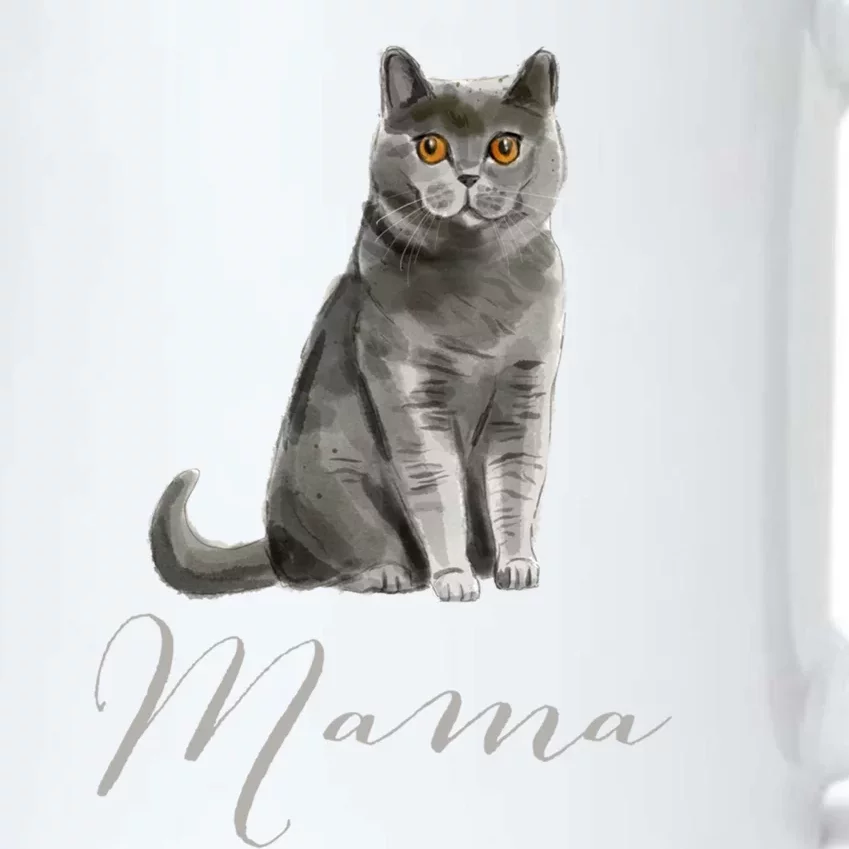 British Shorthair Cat Mama Cool Gift Cat Mom Cat Mama Present Gift Black Color Changing Mug