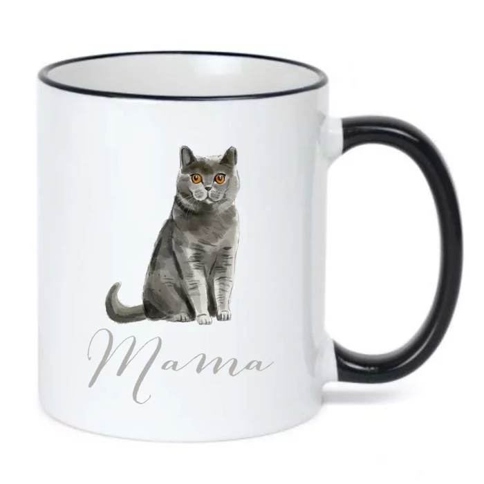 British Shorthair Cat Mama Cool Gift Cat Mom Cat Mama Present Gift Black Color Changing Mug