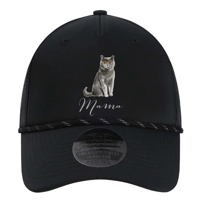 British Shorthair Cat Mama Cool Gift Cat Mom Cat Mama Present Gift Performance The Dyno Cap