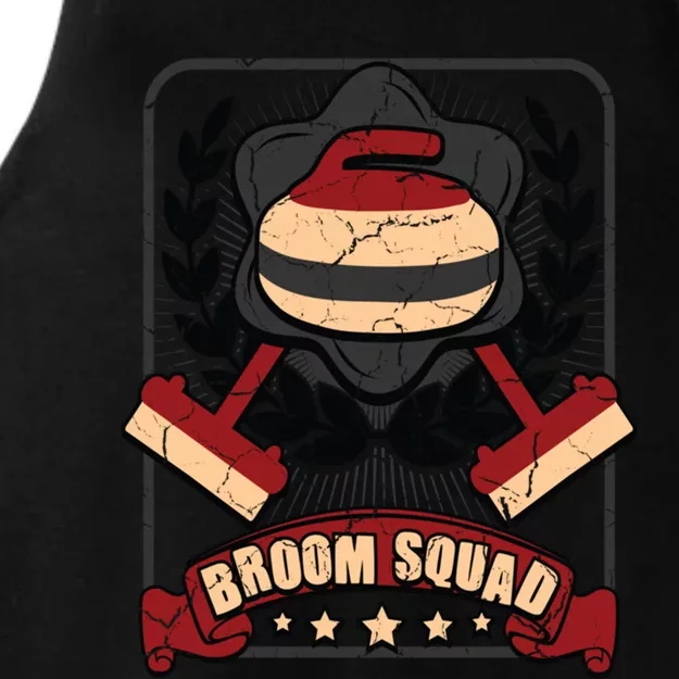 Broom Squad Curling Meaningful Gift Winter Sports Curler Funny Gift Ladies Tri-Blend Wicking Tank