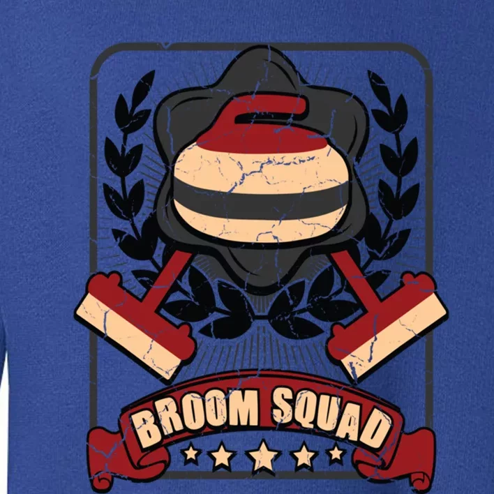 Broom Squad Curling Meaningful Gift Winter Sports Curler Funny Gift Toddler Sweatshirt