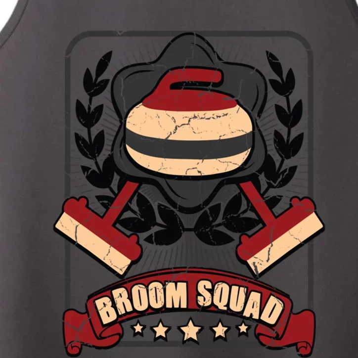 Broom Squad Curling Meaningful Gift Winter Sports Curler Funny Gift Performance Tank