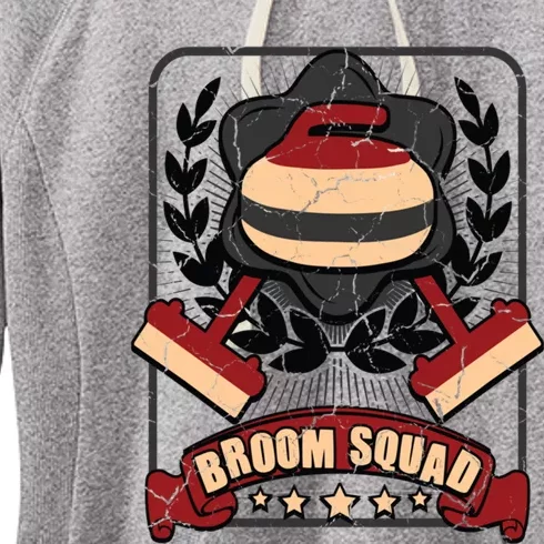 Broom Squad Curling Meaningful Gift Winter Sports Curler Funny Gift Women's Fleece Hoodie