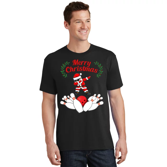 Bowling Santa Claus Christmas Gift T-Shirt