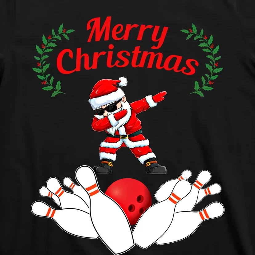 Bowling Santa Claus Christmas Gift T-Shirt