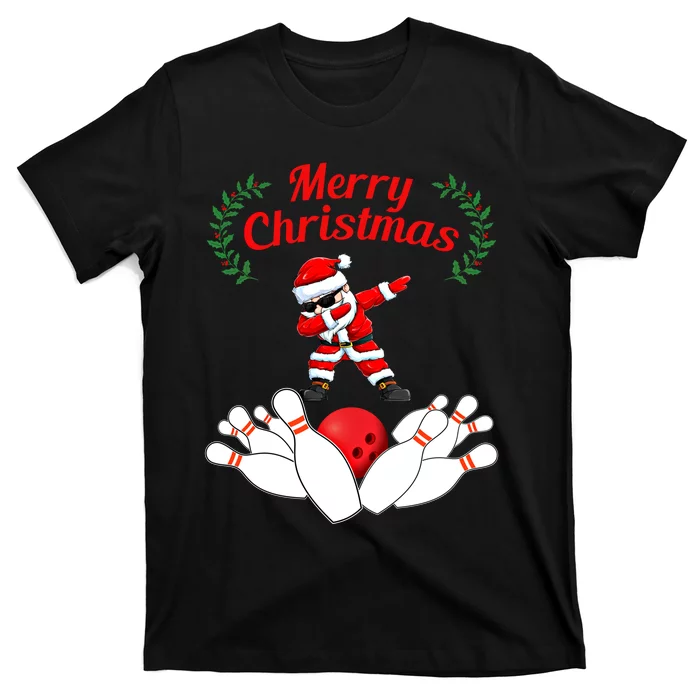 Bowling Santa Claus Christmas Gift T-Shirt