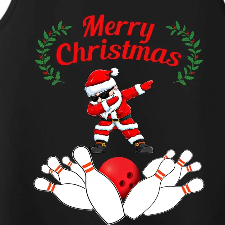 Bowling Santa Claus Christmas Gift Performance Tank