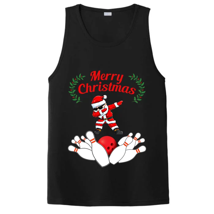 Bowling Santa Claus Christmas Gift Performance Tank