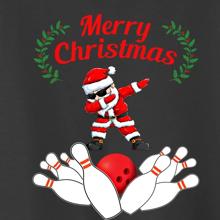 Bowling Santa Claus Christmas Gift Toddler T-Shirt