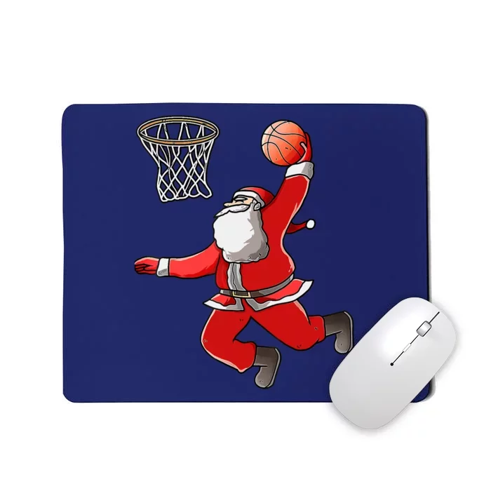 Basketball Santa Christmas Dunk Cool Sport XMas Pajama Mousepad