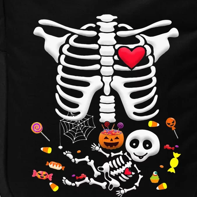 Baby Skeleton Candy Halloween Funny Pregnancy X Ray Impact Tech Backpack