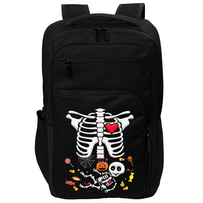 Baby Skeleton Candy Halloween Funny Pregnancy X Ray Impact Tech Backpack