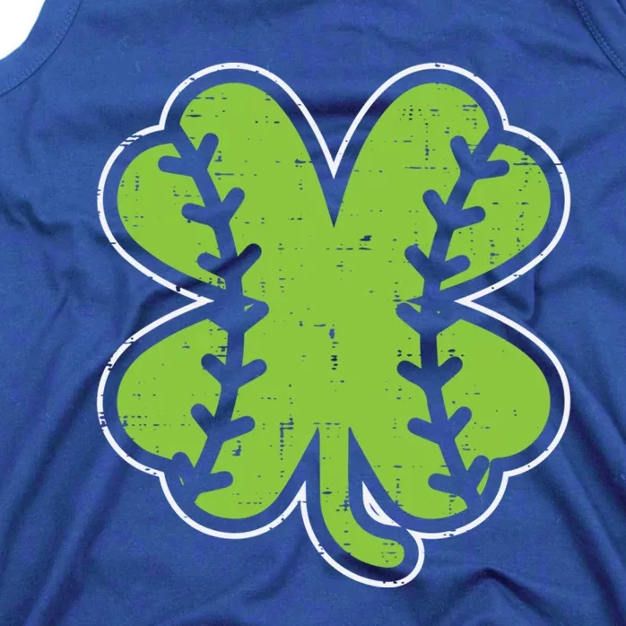 Baseball Shamrock Clover St Patricks Day Lucky Sports Gift Cute Gift Tank Top