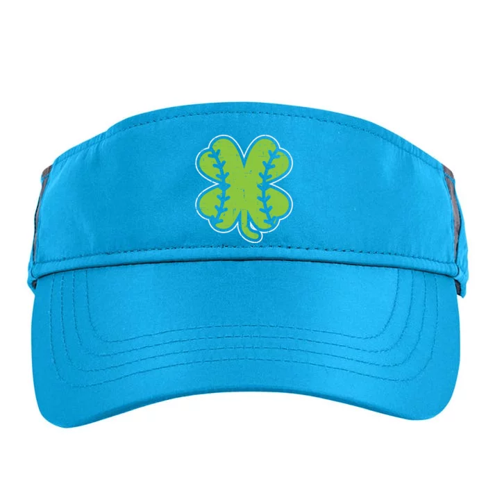 Baseball Shamrock Clover St Patricks Day Lucky Sports Gift Cute Gift Adult Drive Performance Visor