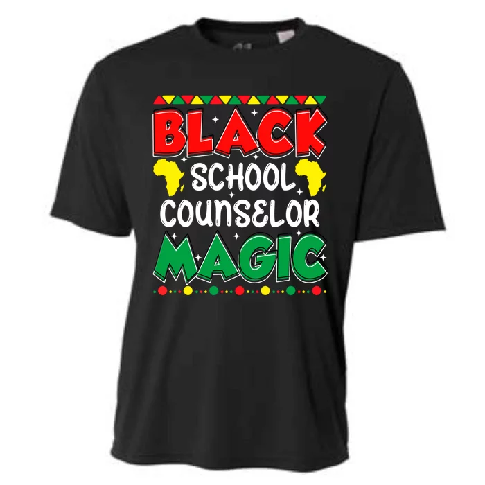 Black School Counselor Magic Black History Month Teacher Gift Cooling Performance Crew T-Shirt