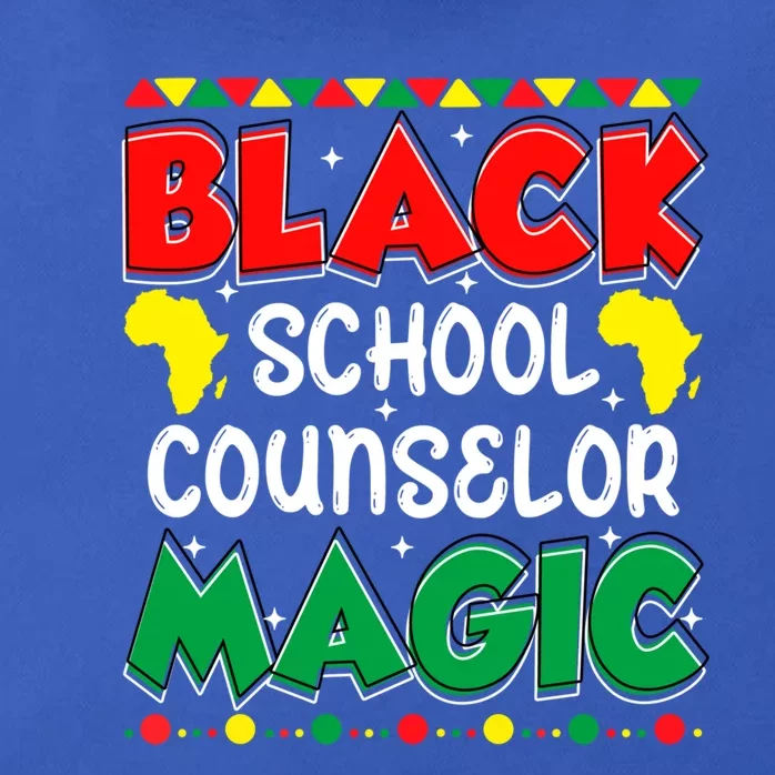 Black School Counselor Magic Black History Month Teacher Gift Zip Tote Bag