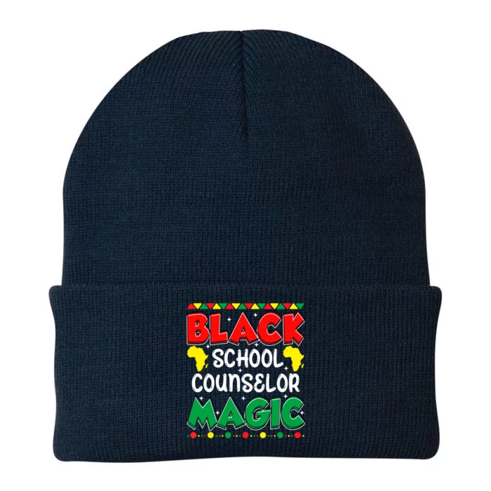 Black School Counselor Magic Black History Month Teacher Gift Knit Cap Winter Beanie