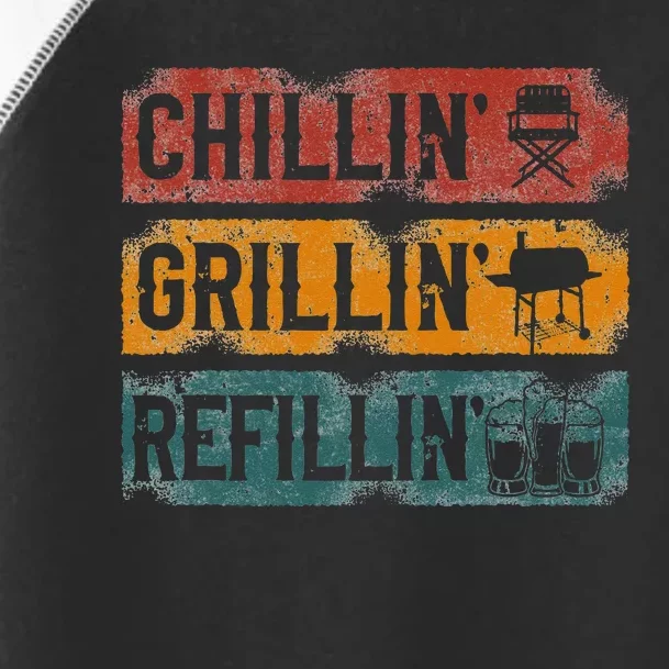 BBQ Smoker Chillin' Grillin' Refillin' Toddler Fine Jersey T-Shirt