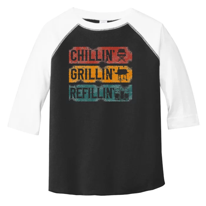 BBQ Smoker Chillin' Grillin' Refillin' Toddler Fine Jersey T-Shirt