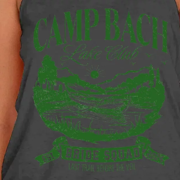 Bride Squad Camp Bach Lake Club Bachelorette Party 2024 Women's Knotted Racerback Tank