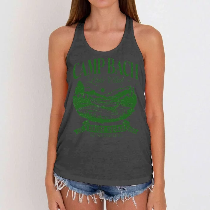 Bride Squad Camp Bach Lake Club Bachelorette Party 2024 Women's Knotted Racerback Tank