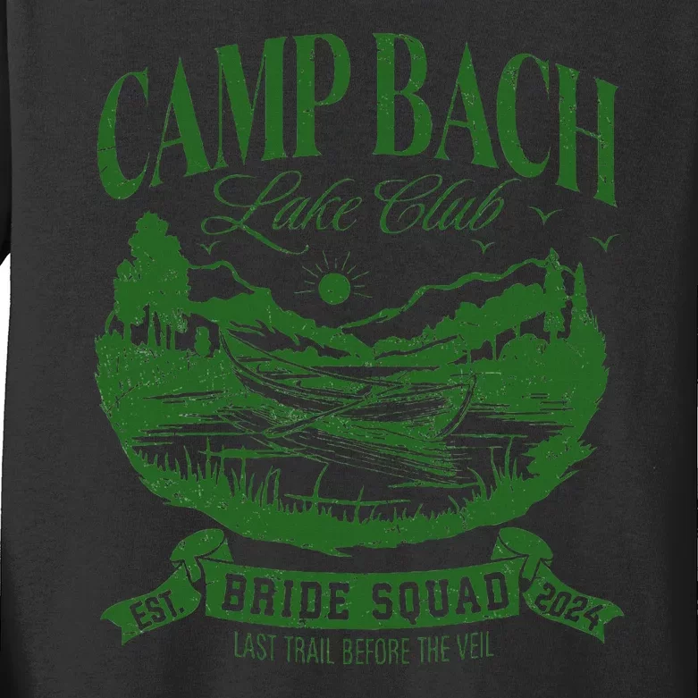 Bride Squad Camp Bach Lake Club Bachelorette Party 2024 Kids Long Sleeve Shirt