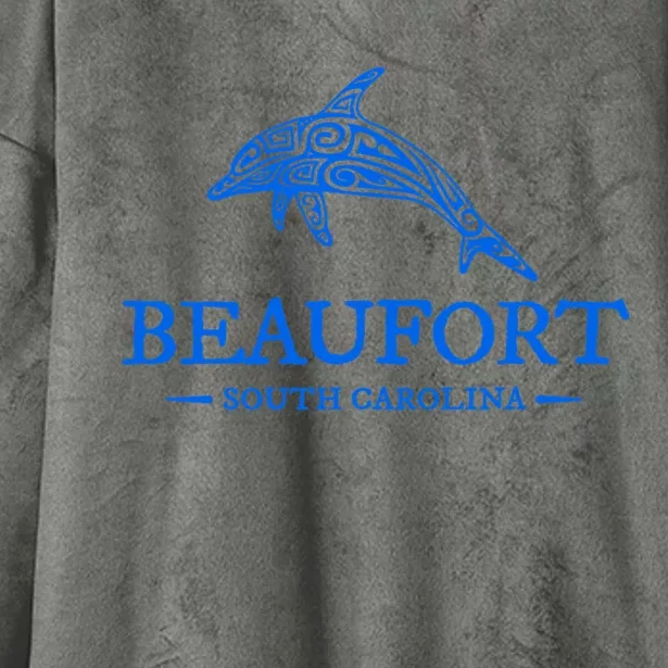 Beaufort South Carolina Dolphin Hooded Wearable Blanket