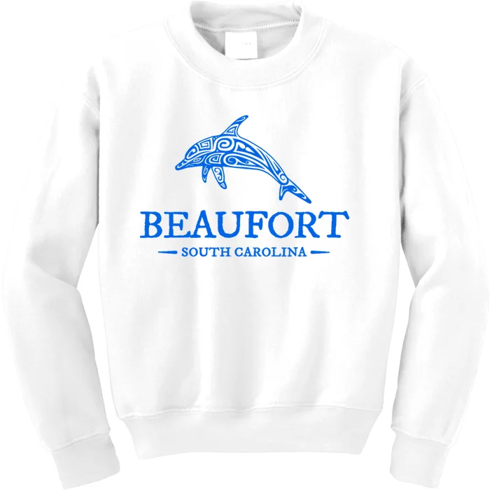 Beaufort South Carolina Dolphin Kids Sweatshirt