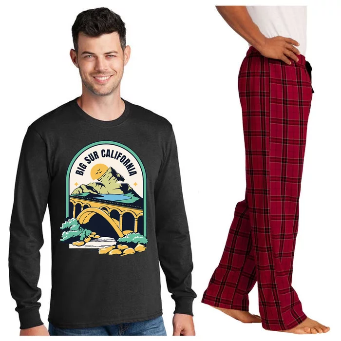 Big Sur California Bixby Bridge Coastal Highway Long Sleeve Pajama Set