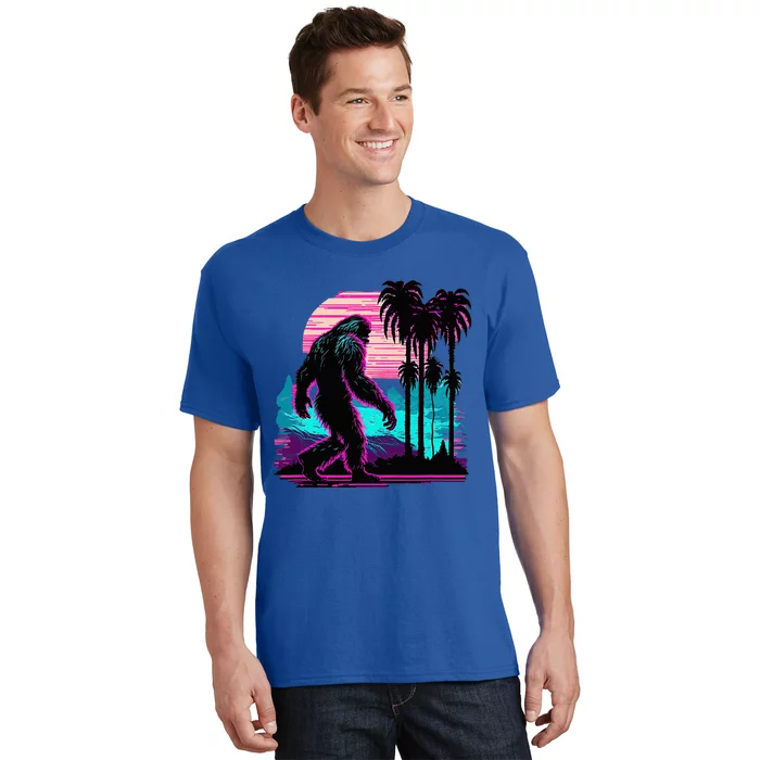 Bigfoot Sasquatch Cool Yeti Vaporwave T-Shirt