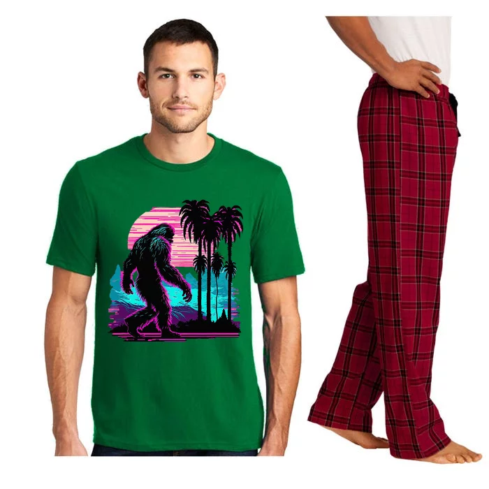 Bigfoot Sasquatch Cool Yeti Vaporwave Pajama Set