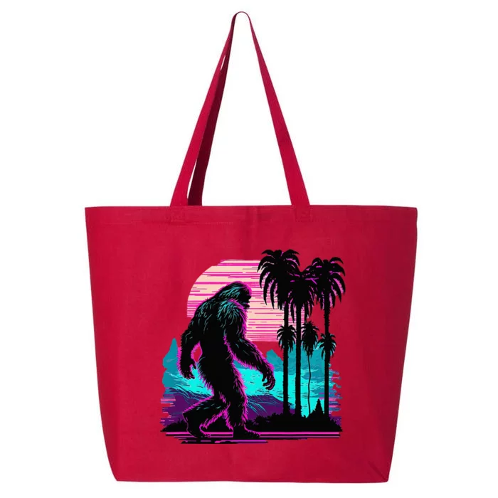 Bigfoot Sasquatch Cool Yeti Vaporwave 25L Jumbo Tote