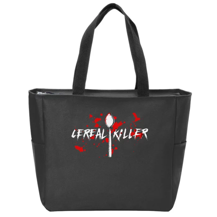 Bloody Spoon Cereal Killer Cereal Day Zip Tote Bag