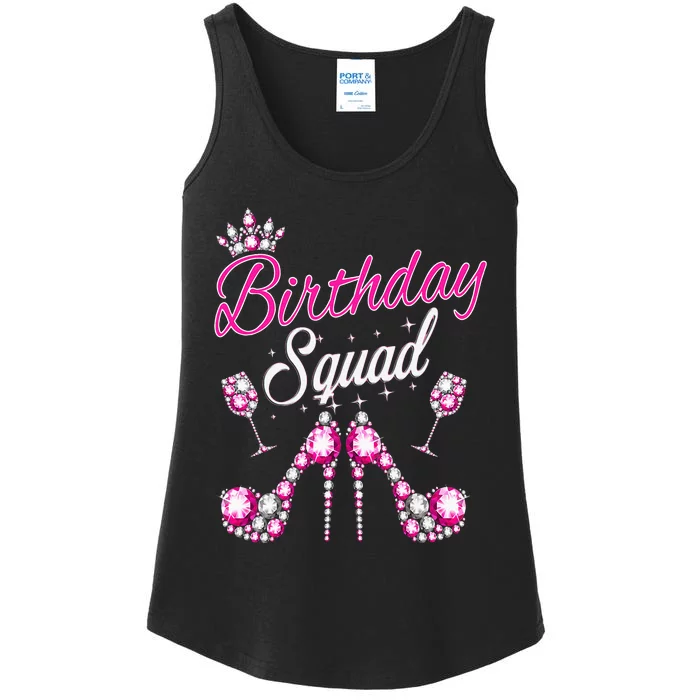 Birthday Squad Crown Elegant Design Diva Squad Women Ladies Essential Tank