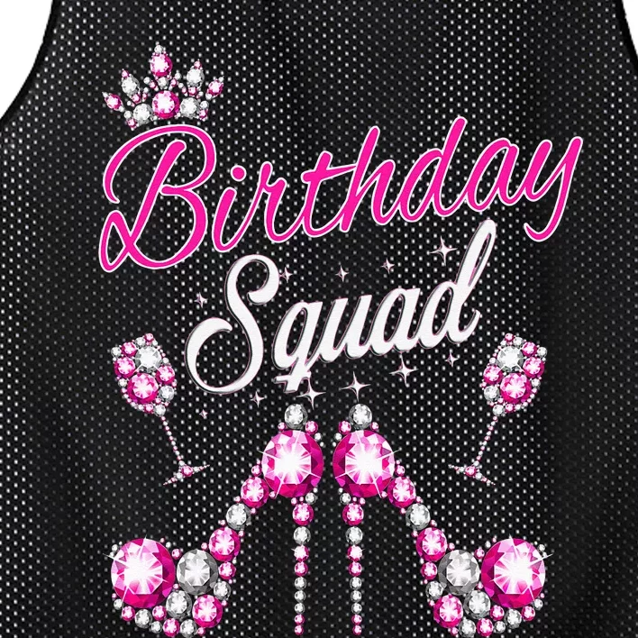 Birthday Squad Crown Elegant Design Diva Squad Women Mesh Reversible Basketball Jersey Tank