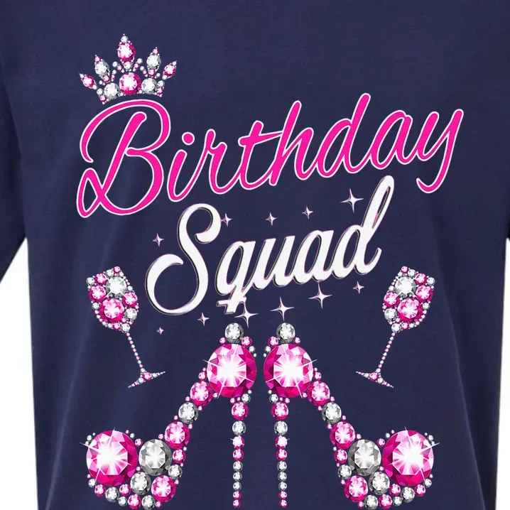 Birthday Squad Crown Elegant Design Diva Squad Women Sueded Cloud Jersey T-Shirt