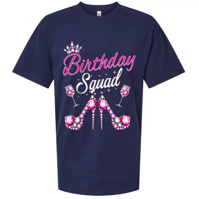 Birthday Squad Crown Elegant Design Diva Squad Women Sueded Cloud Jersey T-Shirt