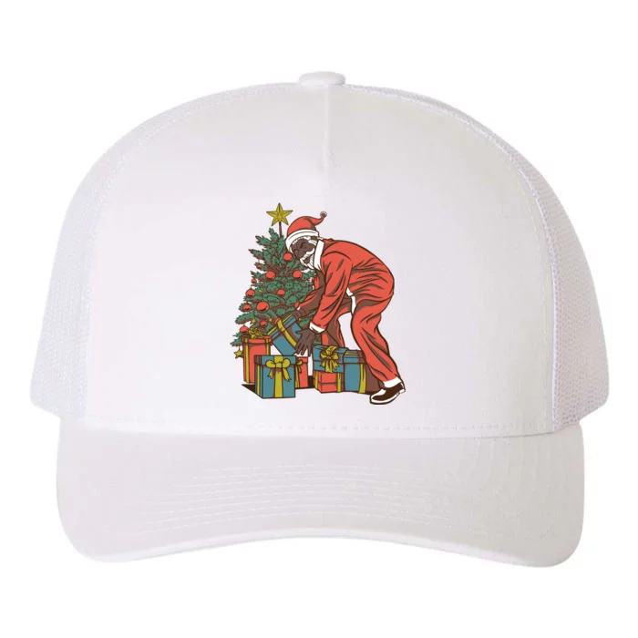 Black Santa Claus Funny Christmas Gift Yupoong Adult 5-Panel Trucker Hat