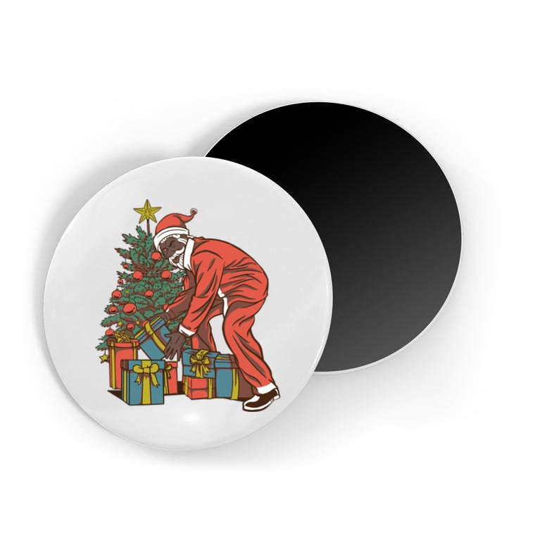 Black Santa Claus Funny Christmas Gift Magnet