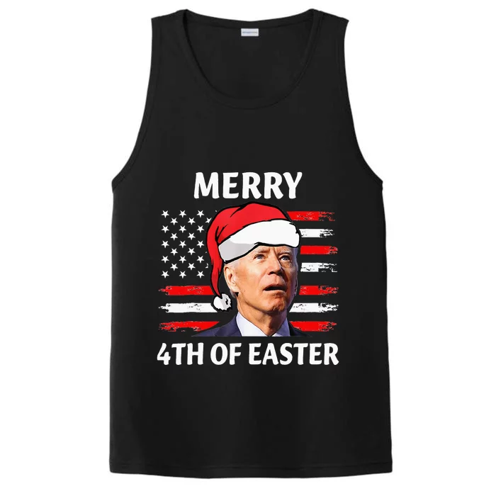 Biden Santa Confused Happy Easter Christmas America Performance Tank