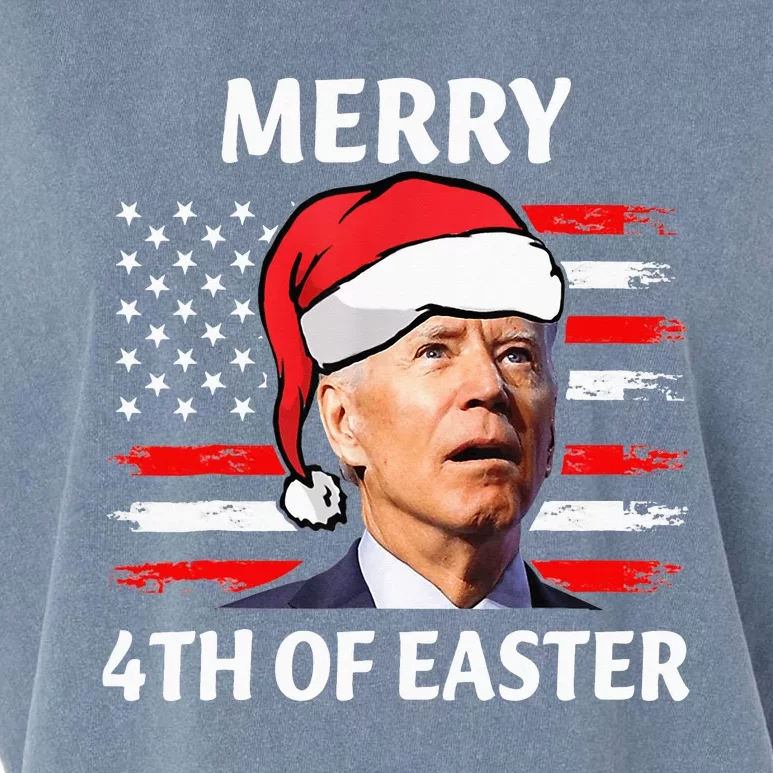 Biden Santa Confused Happy Easter Christmas America Garment-Dyed Women's Muscle Tee