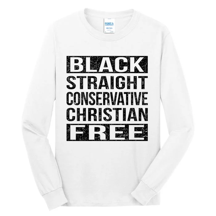 Black Straight Conservative Christian Free Thinker Tall Long Sleeve T-Shirt